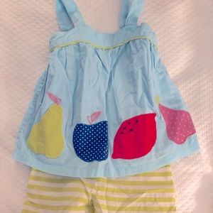 Baby Boden matching top and Capri pants set